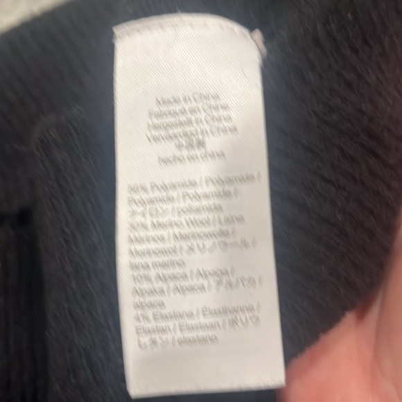 J Crew Black Merino Wool Blend Mockneck Sweater (Size XXS) - Picture 5 of 5